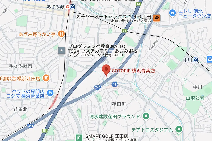 SOTORIEの店舗マップ