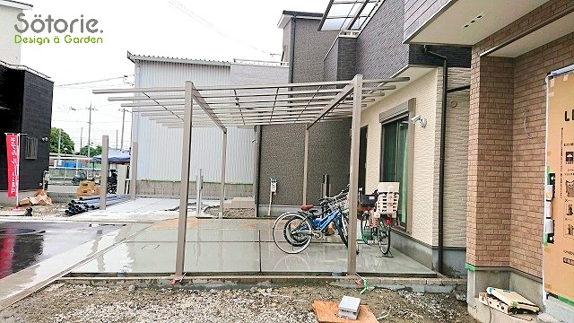 カーポート　設置前