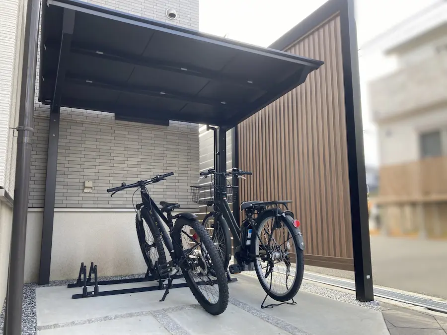 サイクルラックは自転車を整理して保管可能で、風にあおられても自転車が倒れにくい。狭小地や自転車置き場をDIYしたい方にもおすすめ