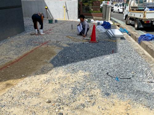 施工前 — 大阪府 K様邸 新築外構